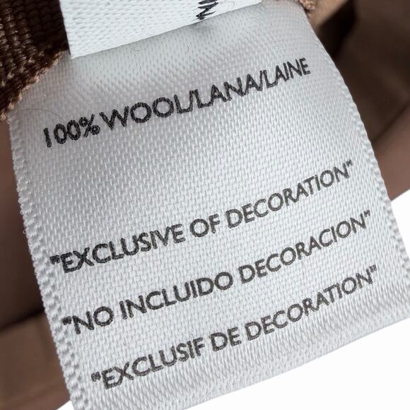 Nine West Womens Wool Trench Hat Felt Camel Brown Floppy Wide Brim Elegant - Picture 6 of 9